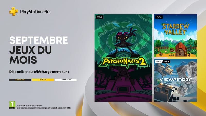 Les jeux du mois PlayStation Plus de septembre : Psychonauts 2, Stardew Valley, Viewfinder