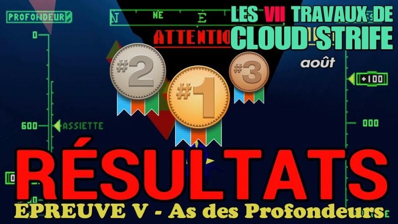 Résultats de l'épreuve V des VII Travaux : Le sous-marin