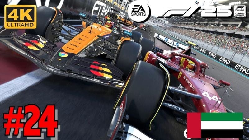F1 25 Mode Carrière - GRAND PRIX D'ABOU DABI - HAMILTON FERRARI 4K Ultra 60fps