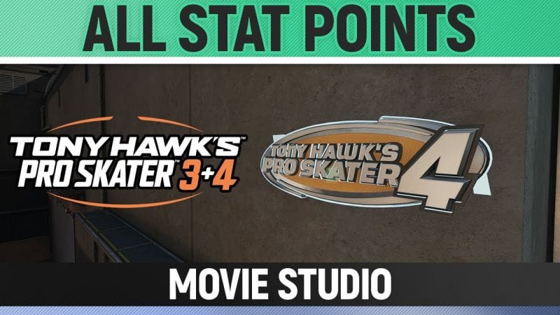Tony Hawk's Pro Skater 3+4 - Movie Studio - All 2/2 Stat Point Locations