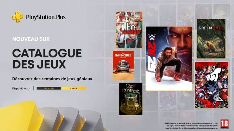 Catalogue des jeux PlayStation Plus pour septembre : WWE 2K25, Persona 5 Tactica, Green Hell, Fate/Samurai Remnant et bien d’autres