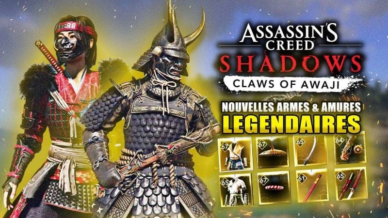 Assassin's Creed Shadows: Toute les Nouvelles ARMURES & ARMES Légendaires du DLC AWAJI (Vitrine)