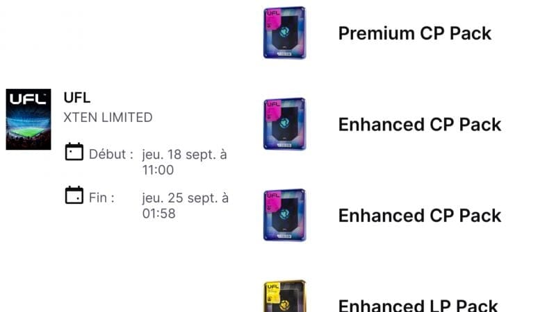 Drops UFL Septembre#2