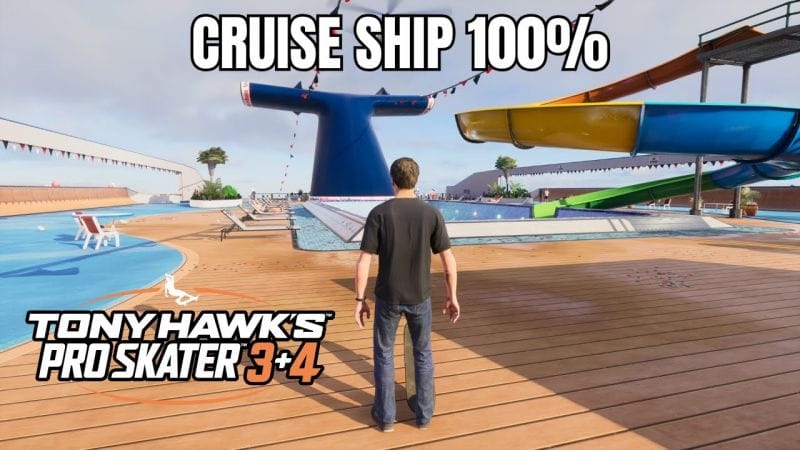 Tony Hawk's Pro Skater 3+4: Cruise Ship Walkthrough - All Park Goals and Collectibles