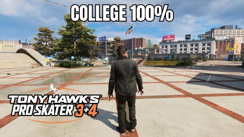 Tony Hawk's Pro Skater 3+4: College Walkthrough - All Park Goals and Collectibles