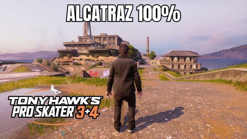 Tony Hawk's Pro Skater 3+4: Alcatraz Walkthrough - All Park Goals and Collectibles