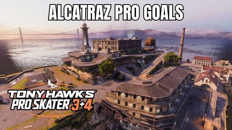 Tony Hawk's Pro Skater 3+4: Alcatraz Walkthrough - All Pro Goals