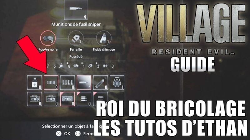 RESIDENT EVIL VILLAGE : TOUTES LES FORMULES ET OBJETS DE CONFECTION (Guide)
