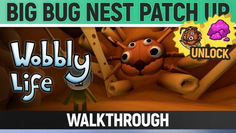 Wobbly Life - Task - Big Bug Nest Patch Up - Fix Beehive (Unlocks Worm Goop & Space Bug Outfit)