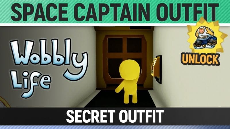 Wobbly Life - Secret Outfit - Space Captain Outfit (Key Card Location for Yellow Door in Spaceport)