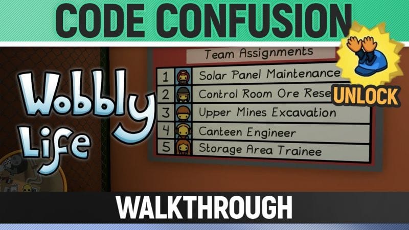Wobbly Life - Task - Code Confusion - All Team Member Locations (Unlocks Clapping Hat)