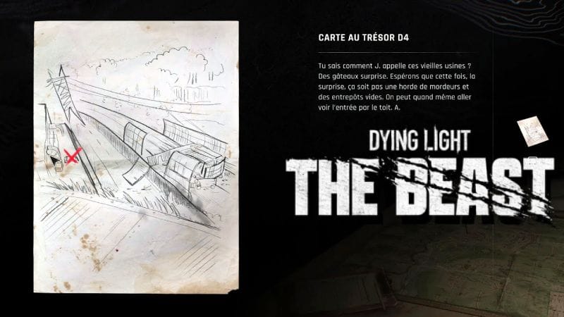 D4 OÙ TROUVER CARTE AU TRÉSOR & CHASSE AU TRÉSOR - Mod Embrasement - DYING LIGHT THE BEAST