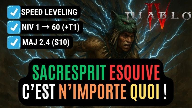 Le Build Sacresprit Pour Arriver Niveau 60 En 2 Heures Sur Son Tout Premier Personnage Saisonnier !