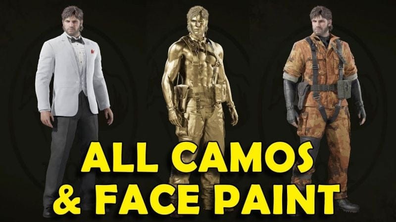 Metal Gear Solid 3 Delta - All Camos & Face Paint Showcase (Camouflage Collection)