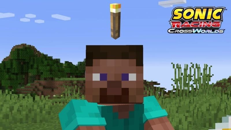 Le DLC Minecraft de Sonic Racing: CrossWorlds sera disponible dès demain