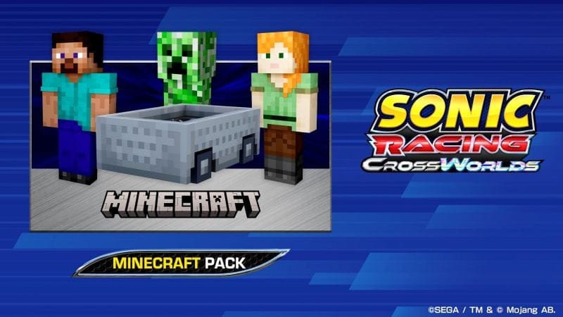 Sonic Racing: Crossworlds reçoit la visite de Minecraft aujourd'hui
