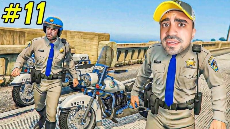 تختيم قراند 5 اشتغلت شرطي ووقفت مجرمين - GTA V