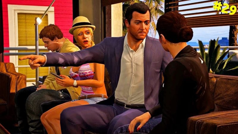 المشاكل العائلية بمود جرافيك جي تي أي 6 | GTA V Walkthrough with GTA 6 Graphics #29