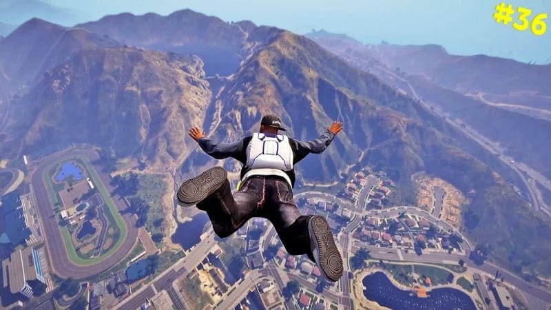 القفزة المستحيلة بمود جرافيك جي تي أي 6 | GTA V Walkthrough with GTA 6 Graphics #36