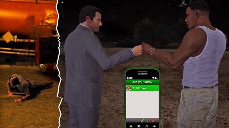 نهاية تريفور بمود جرافيك جي تي أي 6 | GTA V Walkthrough with GTA 6 Graphics #44