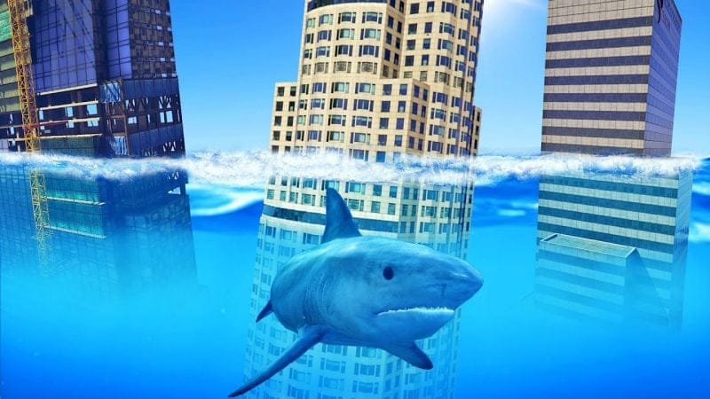 إلعب كأنك قرش في تسونامي لعبة جي تي اي 5 | GTA V Playing as A Shark In a Tsunami