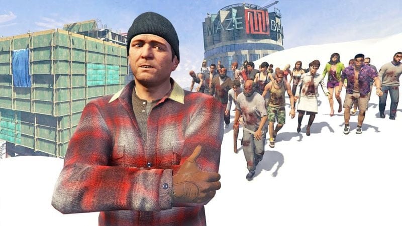 قراند 5 : إنتشار كثيف للزومبي في العصر الجليدي | GTA V Zombies & the ICE AGE
