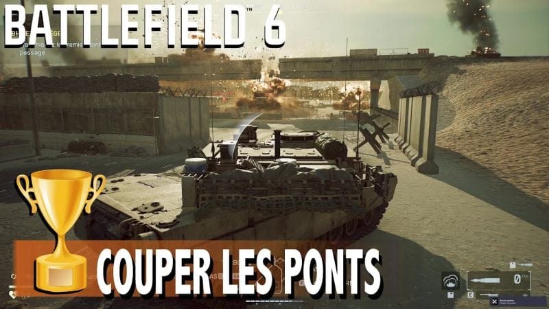 COUPER LES PONTS - FAIRE S'ÉFFONDRER UN PONT ROUTIER SUR UN CHAR DANS GARDE DU NIL BATTLEFIELD 6