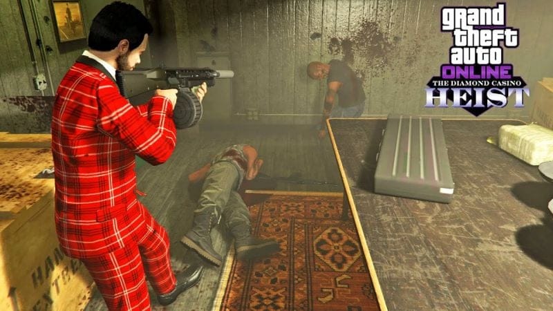 السطو على الأسلحة الفتاكة داخل منزل الدراجين المشبوه في قراند أونلاين | GTA Online Casino Heist