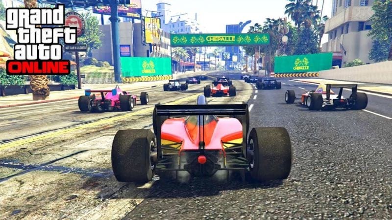 سباق ماب المدينة الجنوني خاص بسيارات الفورميلا 1 في قراند أونلاين | GTA Online F1 Races