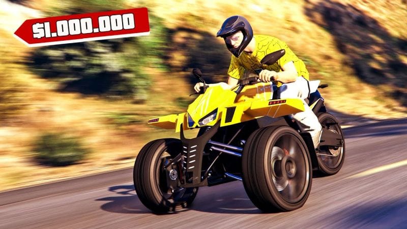 شراء وتجربة الدراجة الجديدة ثلاثية العجلات في قراند أونلاين | GTA V New 3 Wheel Bike