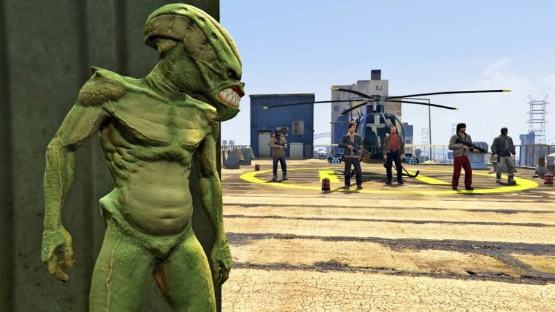 هجوم المخلوق الفضائي على عصابة الصينيين في قراند أونلاين | GTA Online Alien Invasion