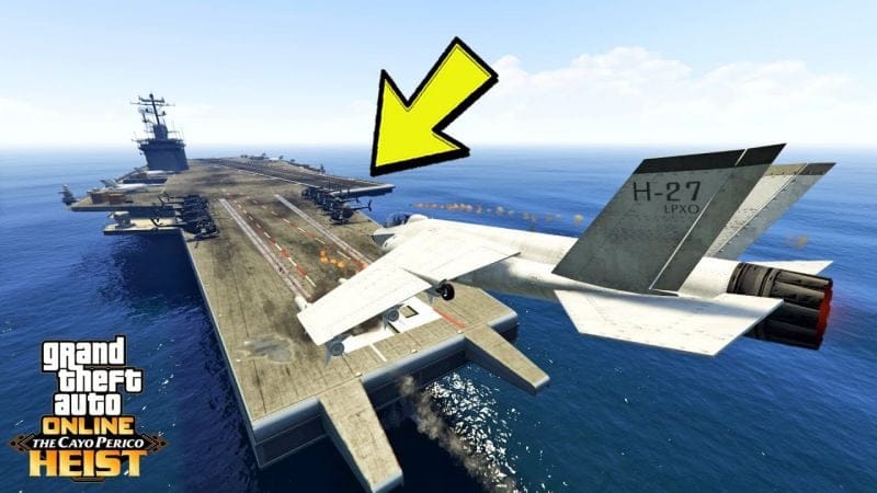 تدمير عشرات الطائرات الحربية في لعبة قراند أونلاين | GTA Online The Cayo Perico Heist