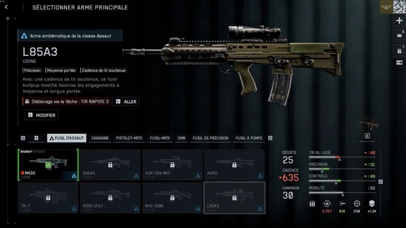 L85A3 BF6 : Quels accessoires et build prendre pour ce Fusil d'Assaut sur Battlefield 6 ?