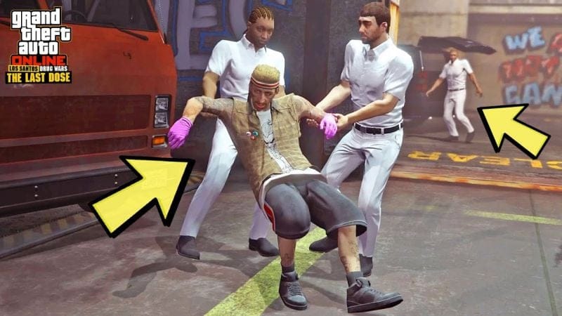 عصابة الرداء الأبيض إختطفوا صديقنا العجوز في لعبة قراند أونلاين | GTA V Online Last Dose Update