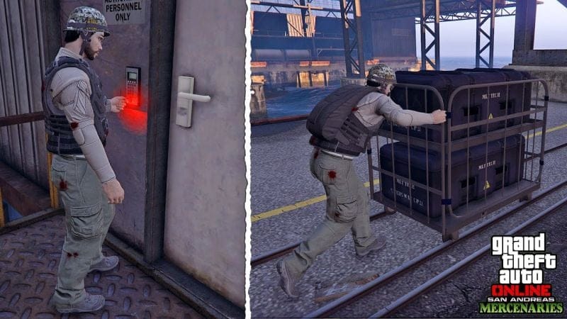 التوغل داخل مقر الأعداء والإستولاء على أسلحتهم الفتاكة في قراند أونلاين | GTA Online SA Mercenaries