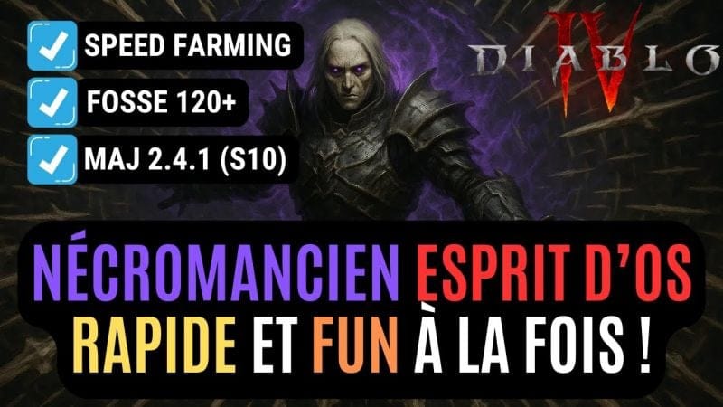 Le Build Nécromancien Esprit D'os En Version Speed Farming Endgame Est Méga Fun À Jouer Dans D4 !