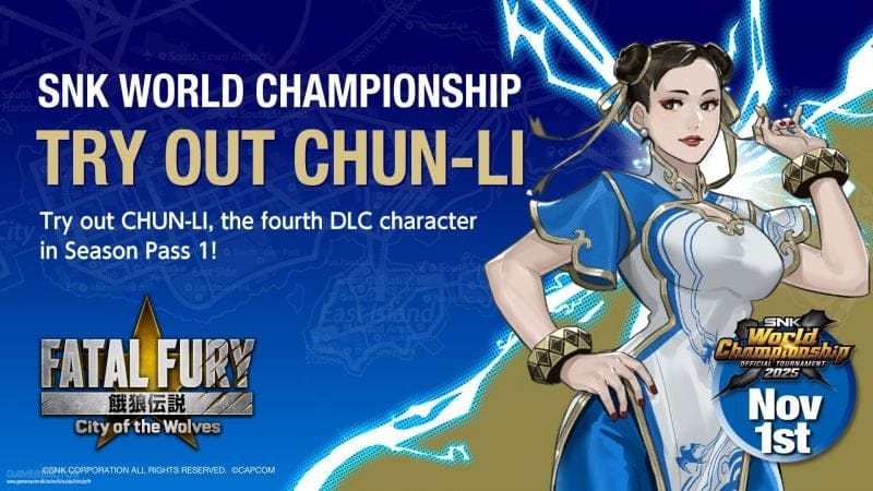 Chun-Li peut s'essayer en tant que combattante invitée sur Fatal Fury: City of the Wolves en novembre.