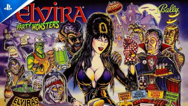Pinball FX - Williams Pinball: Elvira and the Party Monsters - Release Trailer | PS5 & PS4 Games
