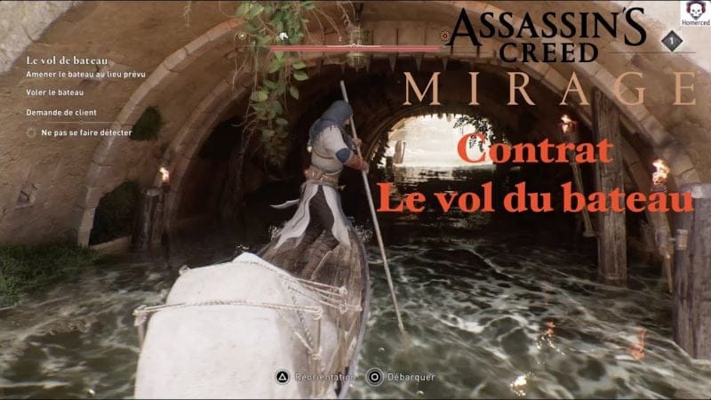 Assassin's Creed Mirage (Fr) - Contrat : Le vol de bateau - Sans se faire détecter -