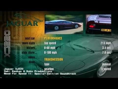 Need for Speed II Soundtrack - Jaguar XJ220