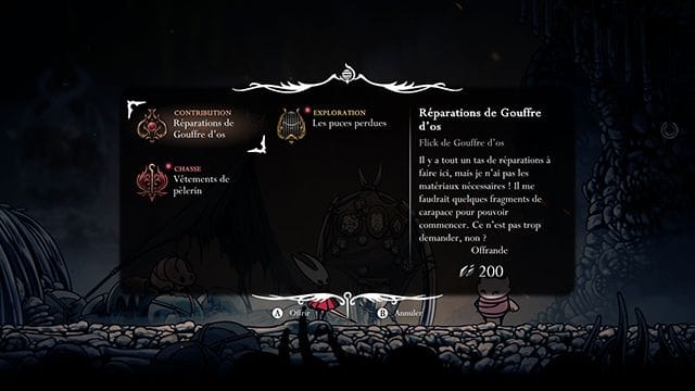 Souhaits du Gouffre d'os