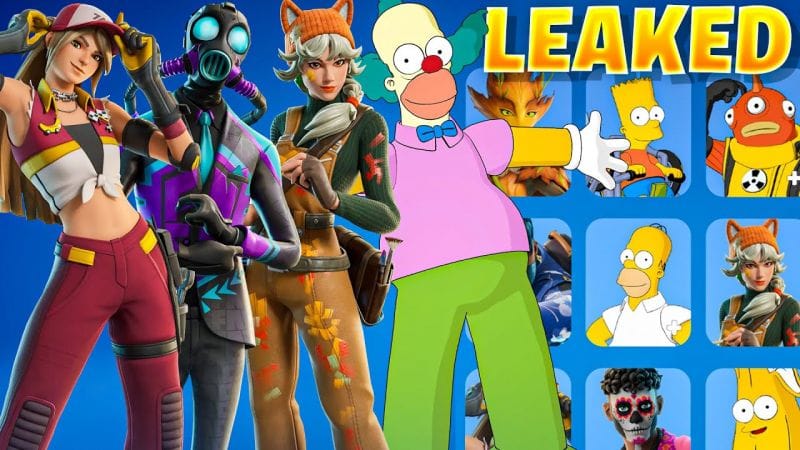 ALL NEW Leaked Fortnite Skins & Cosmetics (Simpsons Season)