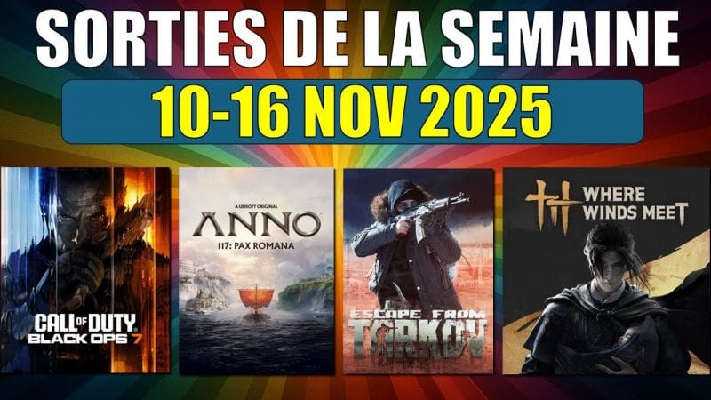 JEUX VIDEO: Les sorties de la semaine du 10 au 16 novembre 2025