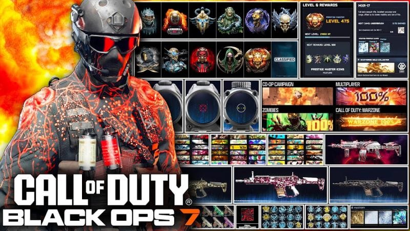 BLACK OPS 7 : PRESTIGES, NIVEAUX, DÉFIS, MÉDAILLES, CAMOUFLAGES, BADGES DE MAITRISE, ...