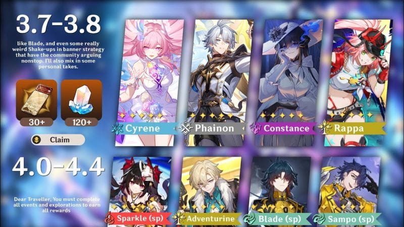 NEW UPDATE! CONFIRM 3.7 TO 4.4 BANNER ROADMAP! CONSTANCE, SAMPO CYRENE, PHAINON - Honkai Star Rail