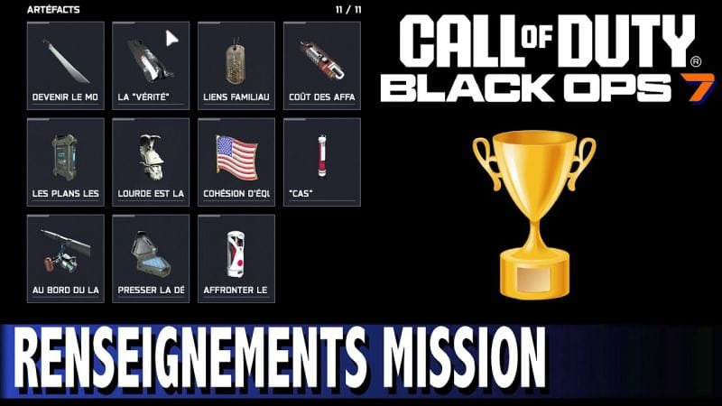 TOUS LES RENSEIGNEMENTS MISSION CAMPAGNE x11 / GARDIEN DU SAVOIR - CALL OF DUTY BLACK OPS 7