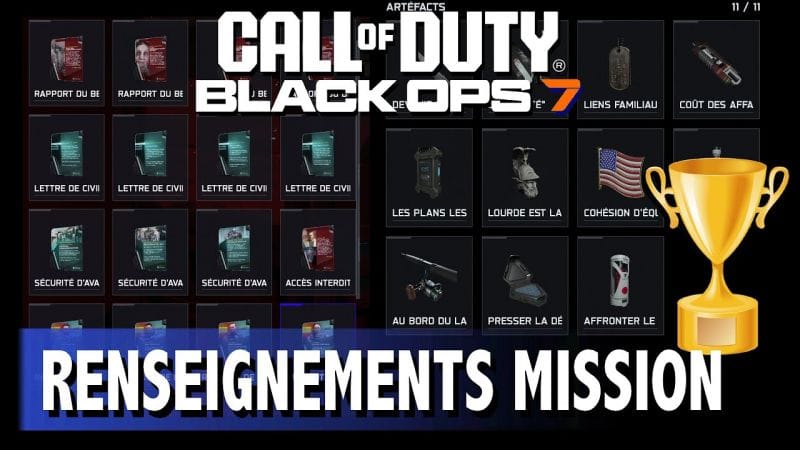 GARDIEN DU SAVOIR 🏆 - RÉCUPÉRER TOUS LES RENSEIGNEMENTS x31 CAMPAGNE CALL OF DUTY BLACK OPS 7