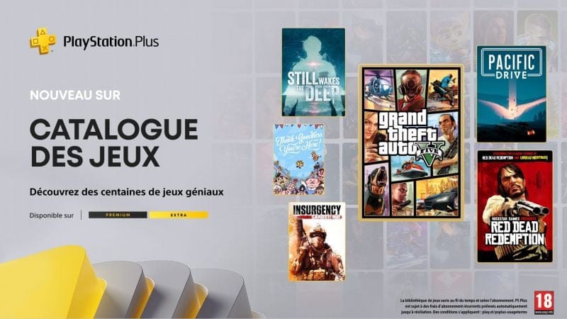 Catalogue des jeux PlayStation Plus pour novembre : Grand Theft Auto V, Red Dead Redemption, Pacific Drive, Still Wakes the Deep et bien d’autres