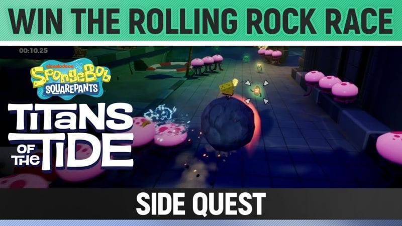 Spongebob: Titans of the Tide - Win The Rolling Rock Race - Side Quest