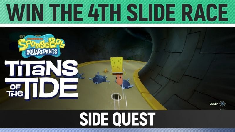 Spongebob: Titans of the Tide - Win The 4th Slide Race - Side Quest